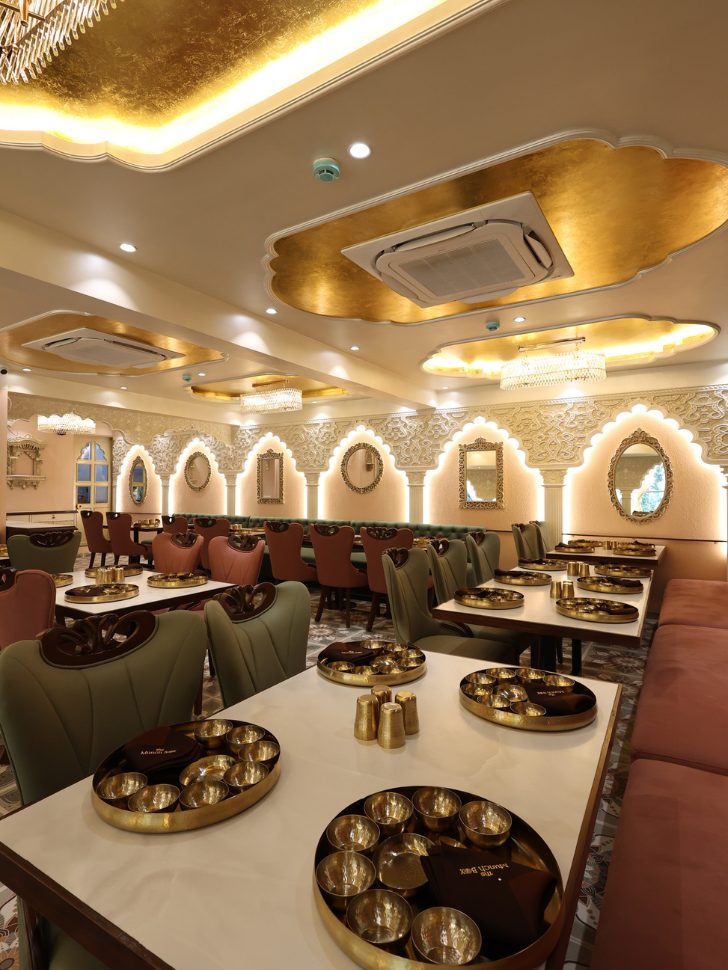 Dining hall with traditional motifs